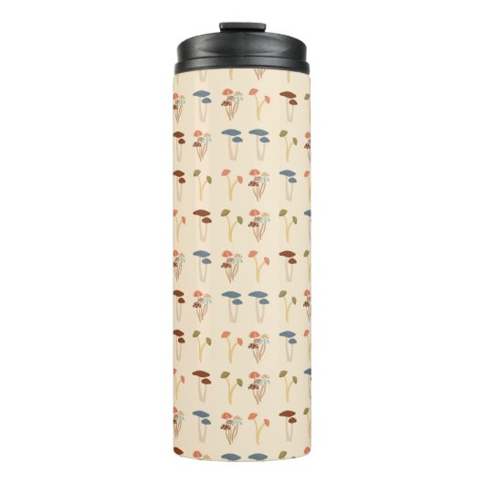 Mushroom-Muster Thermosbecher (Vorderseite)