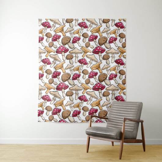 Mushroom-Muster Wandteppich (Beispiel)