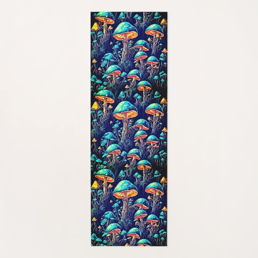 Mushroom-Muster Yogamatte (Vorderseite)