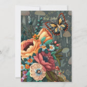 Mushroom Nature Party Dusche Einladung (Rückseite)