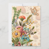 Mushroom Nature Party Dusche Einladung (Rückseite)