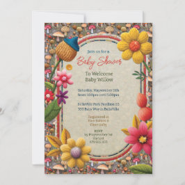 Mushroom Nature Party Dusche Einladung