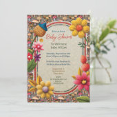 Mushroom Nature Party Dusche Einladung (Stehend Vorderseite)