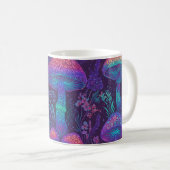 Mushroom Neon Forest Dreamscape Kaffeetasse (VorderseiteRechts)