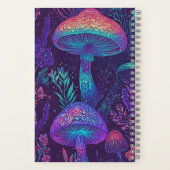 Mushroom Neon Forest Dreamscape Notizblock (Rückseite)