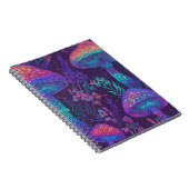 Mushroom Neon Forest Dreamscape Notizblock (Rechte Seite)