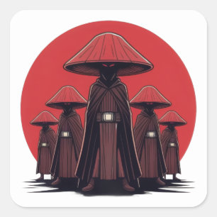 Mushroom Night Stalkers Quadratischer Aufkleber