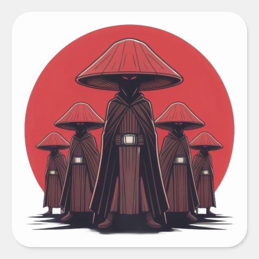 Mushroom Night Stalkers Quadratischer Aufkleber (Vorderseite)