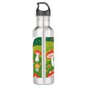 Mushroom Outdoor Adventure Lover Water Flasche Edelstahlflasche (Rückseite)