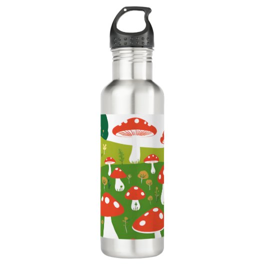 Mushroom Outdoor Adventure Lover Water Flasche Edelstahlflasche (Vorderseite)