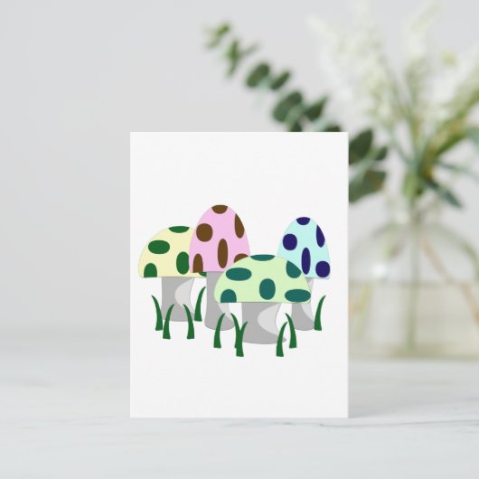Mushroom-Patch Postkarte (Stehend Vorderseite)