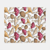 Mushroom Pattern Fleece Decke (Vorderseite (Horizontal))