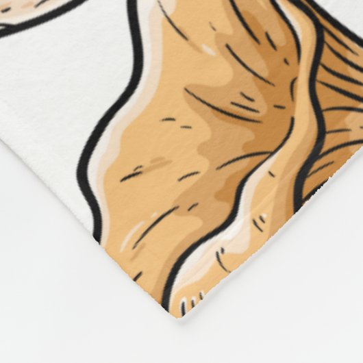 Mushroom Pattern Fleece Decke (Ecke)