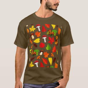 Mushroom Pattern Niedlich Ästhetische Mykologie Fu T-Shirt
