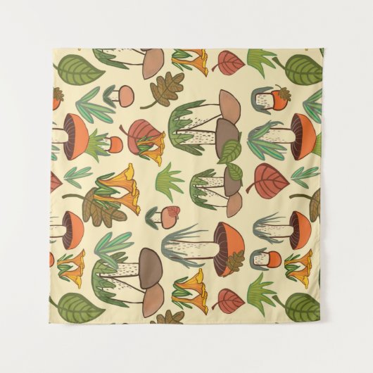 Mushroom pattern. wandteppich (Vorderseite (Horizontal))