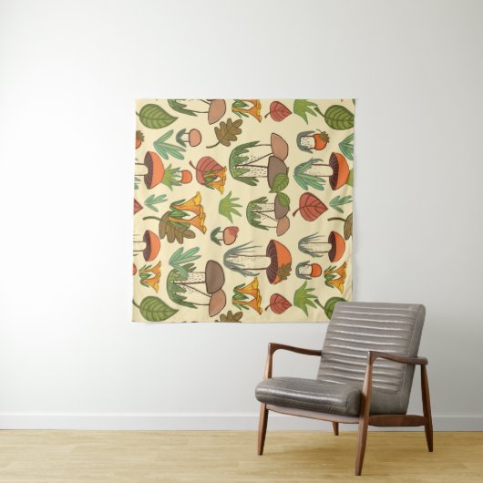 Mushroom pattern. wandteppich (Beispiel (Horizontal))