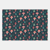 Mushroom Pattern Weihnachtsfeiertag Kernstück Geschenkpapier Set (Vorderseite)