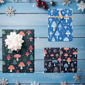 Mushroom Pattern Weihnachtsfeiertag Kernstück Geschenkpapier Set