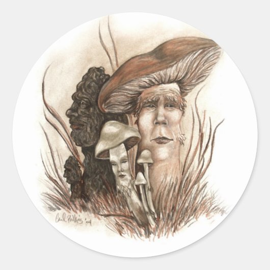 Mushroom People Sticker (Vorderseite)