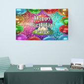 Mushroom Personalisierter Charakter Geburtstag Banner (Messeveranstaltung)