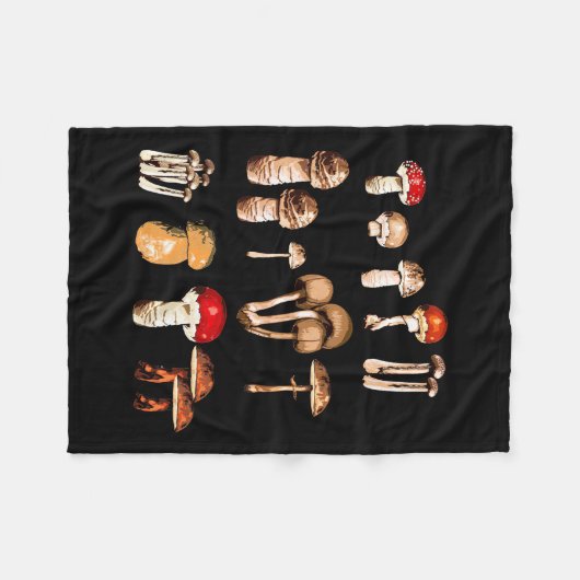 Mushroom Picker Life Fleecedecke (Vorderseite (Horizontal))
