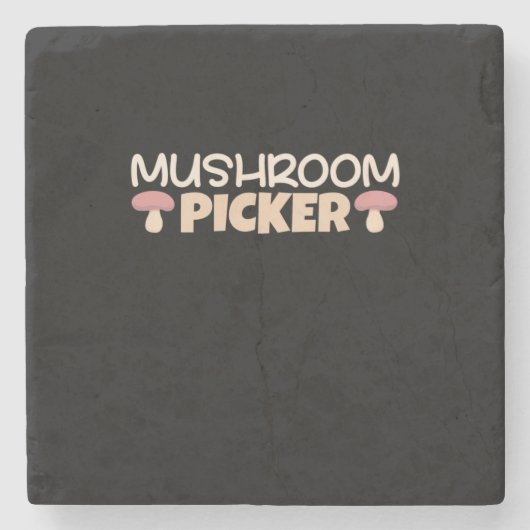 Mushroom Pickers Steinuntersetzer (Vorderseite)