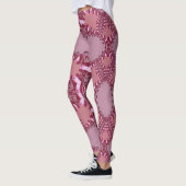 Mushroom Pink Liebe Fraktal Leinen Leggings, die P Leggings (Links)
