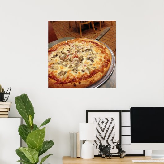 Mushroom Pizza Poster (Heimbüro)