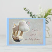 Mushroom Playground Kinderdusche Einladung (Stehend Vorderseite)