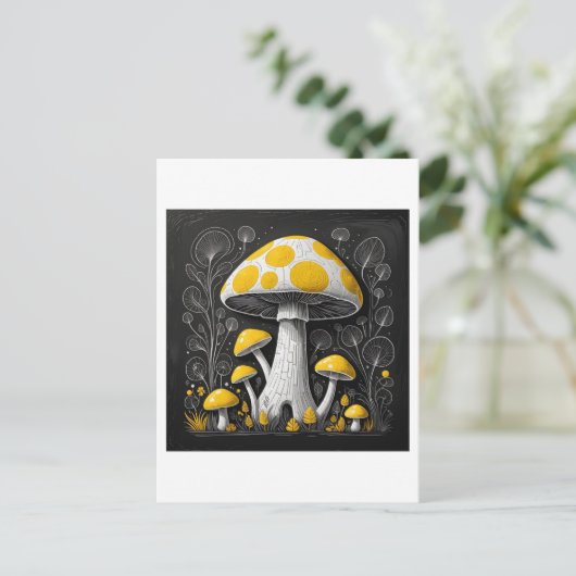 Mushroom Postkarte (Stehend Vorderseite)