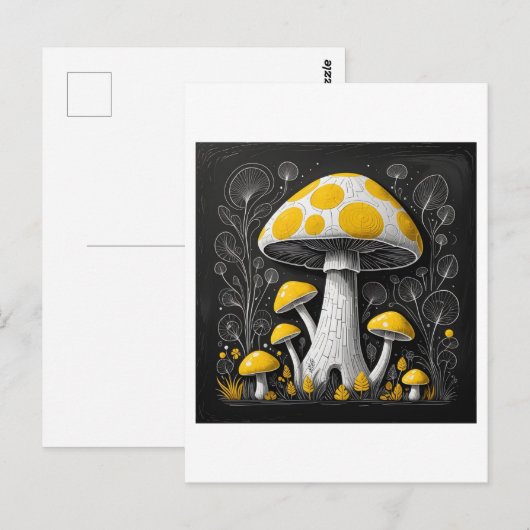 Mushroom Postkarte (Vorne/Hinten)