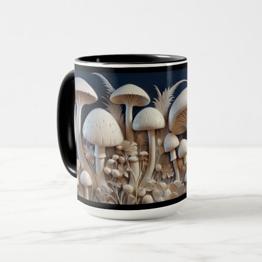 Mushroom Print Tasse 3D (Vorderseite Links)