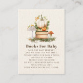 Mushroom Pumpkin Woodland Books For Baby Shower Begleitkarte (Vorderseite)