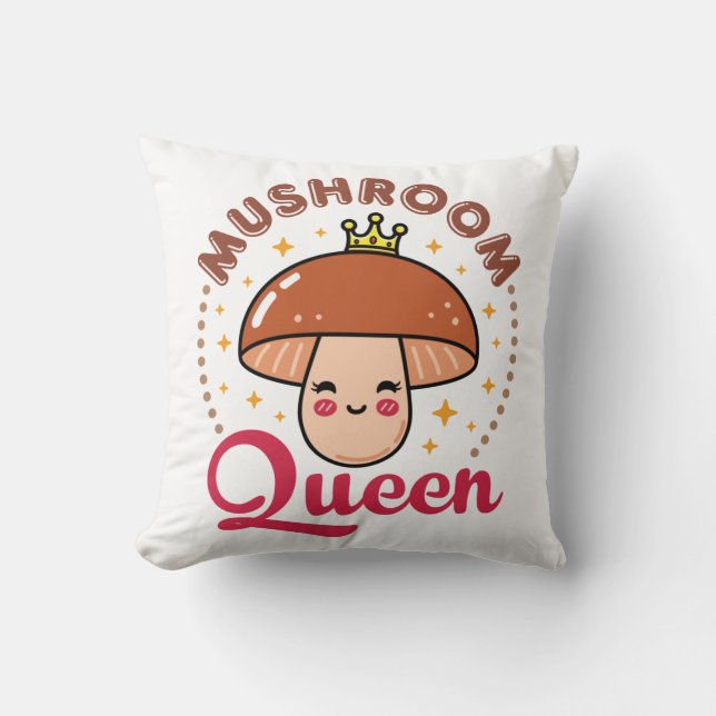 Mushroom Queen Kissen (Vorderseite)