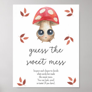 Mushroom - raten Sie mal, die süße Babydusche. Poster