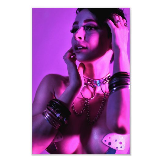 Mushroom Rave Girl Fotodruck (Vorne)