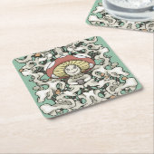 Mushroom Rechteckiger Pappuntersetzer (angewinkelt)