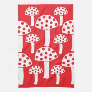 Mushroom Red White Mushroom Geschirrtuch