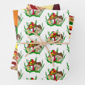 Mushroom Retro Nostalgic Abstrakt Popart Geschenkpapier Set (Beispiel)