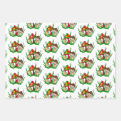 Mushroom Retro Nostalgic Abstrakt Popart Geschenkpapier Set (Vorderseite)