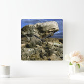 Mushroom Rock Quadratische Wanduhr (Zuhause)