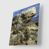 Mushroom Rock Quadratische Wanduhr (Winkel)