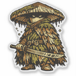 Mushroom Ronin — Geist des alten Waldes Aufkleber