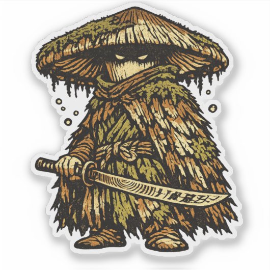 Mushroom Ronin — Geist des alten Waldes  Aufkleber (Vorderseite)