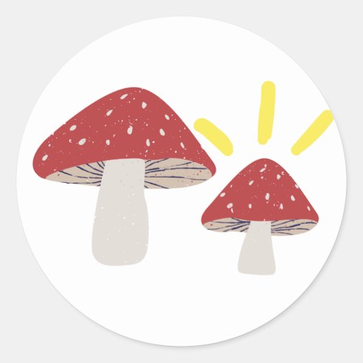 Mushroom Runder Aufkleber (Vorderseite)