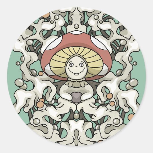 Mushroom Runder Aufkleber (Vorderseite)