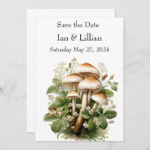 Mushroom Rustic Save the Date Card (Vorne/Hinten)