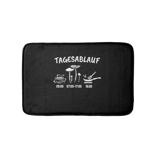 Mushroom-Sammlerplan Badematte (Vorderseite)