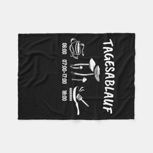 Mushroom-Sammlerplan Fleecedecke (Vorderseite (Horizontal))