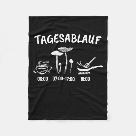 Mushroom-Sammlerplan Fleecedecke (Vorderseite)